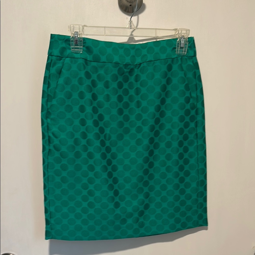 Elegant Green Polka Dot Skirt